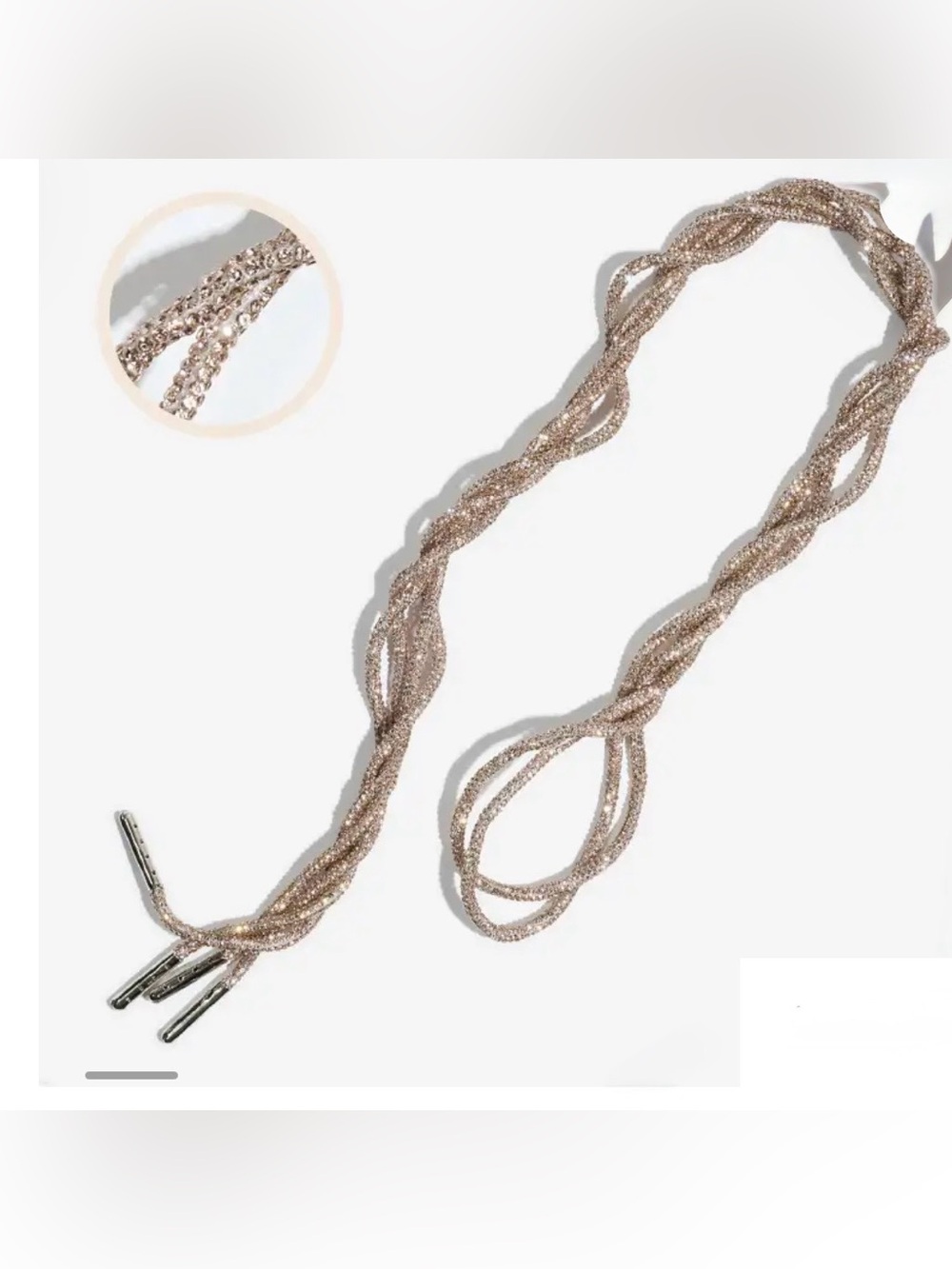 Rhinestone Shoelaces - Rose Gold- NEW